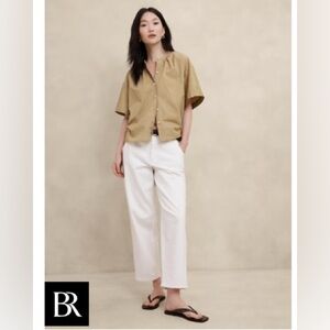 Banana Republic Tan Button-Up Blouse
